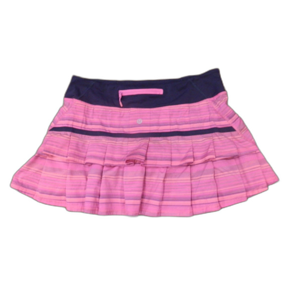 Lululemon Pace Setter Skirt Skort Twisted Elevation Pink Indigo Women's Size 8 - Picture 1 of 3